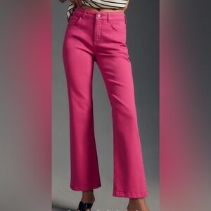 Anthropologie Pink Flare Jeans